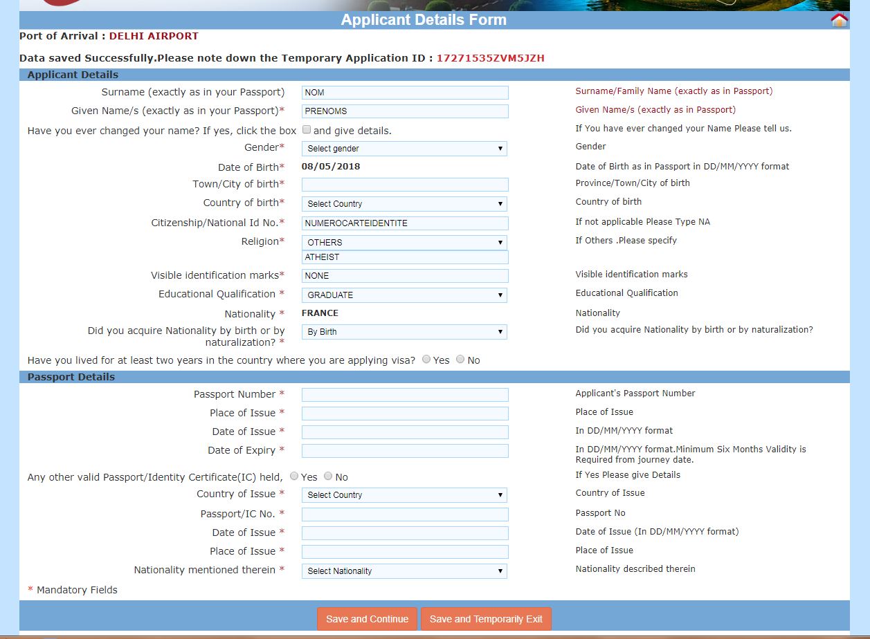 capture visa en ligne