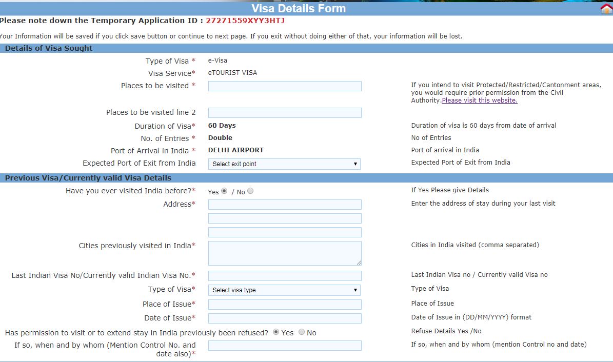 suite visa inde en ligne