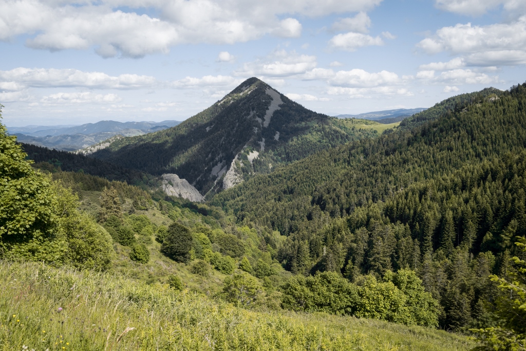 Panorama sur le Suc de Sara en Haute-Loire