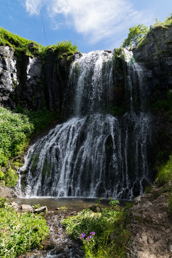 Panorama sur la cascade de Chaudeyrolles