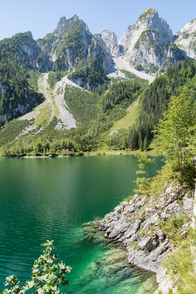 Panorama sur le lac Gosausee en Autriche 