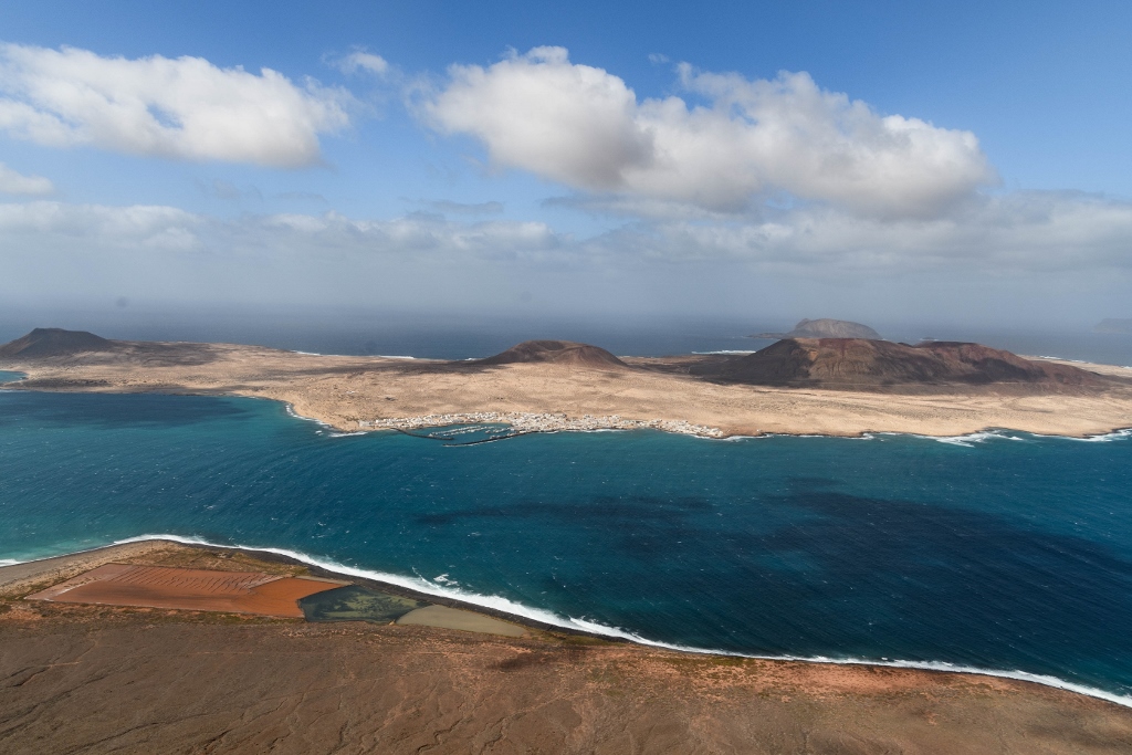 Panorama depuis le Mirador del Rio à Lanzarote 