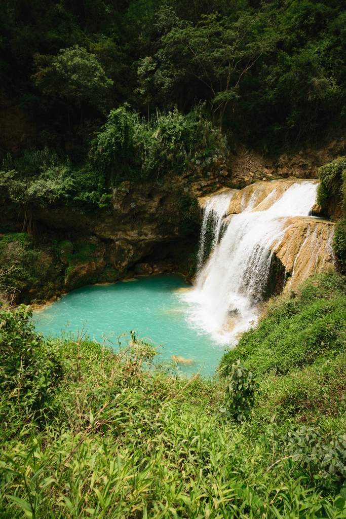 Vue sur la cascade El Chiflon au Chiapas 