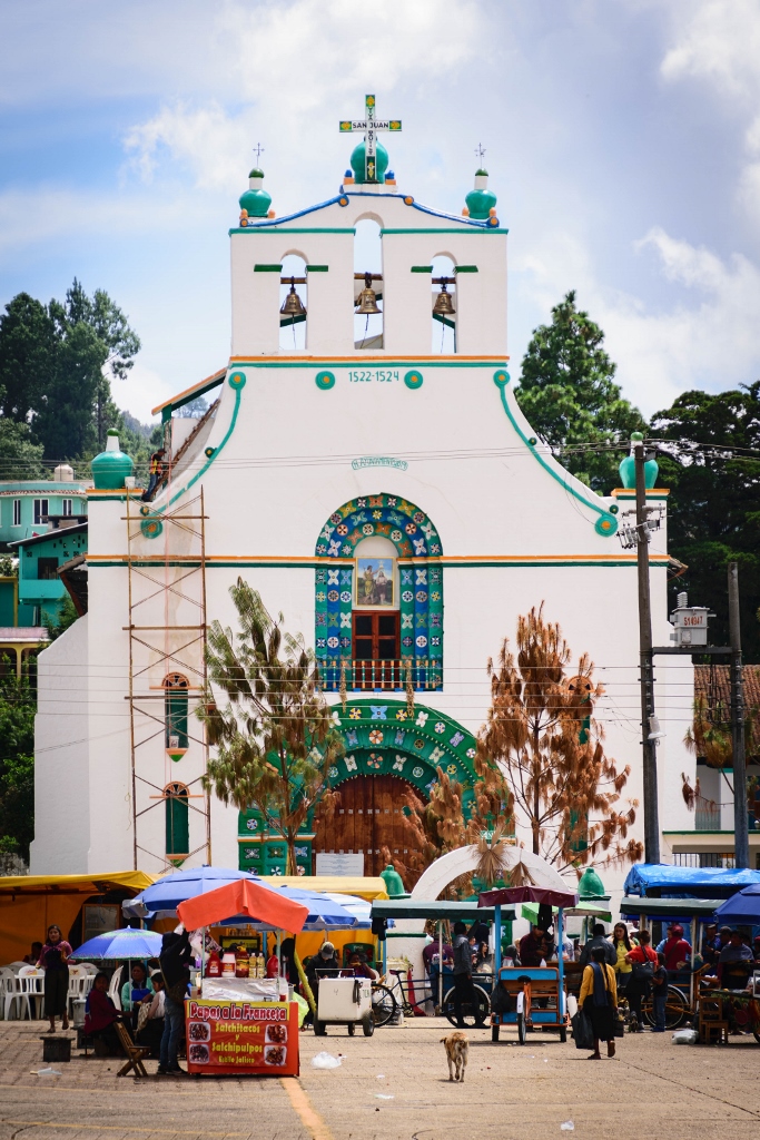 Vue sur l'église San Juan de Chamula au Chiapas 