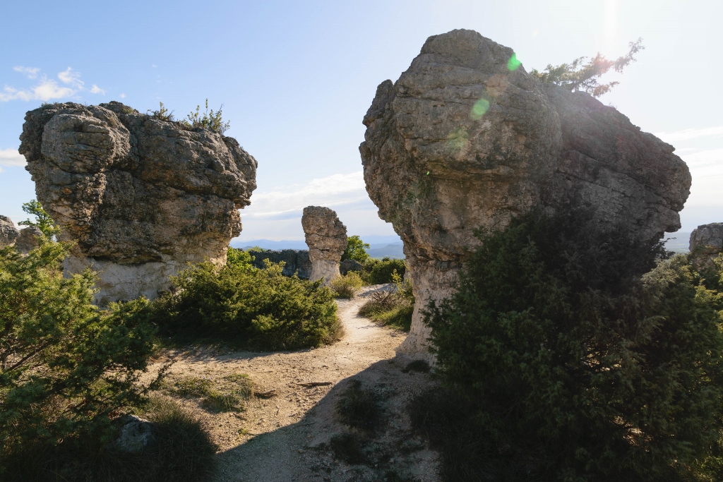 Vue sur les rochers des mourres 