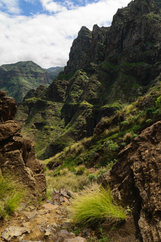 Vue sur les sommets de la vallée d’Agaete à Gran Canaria