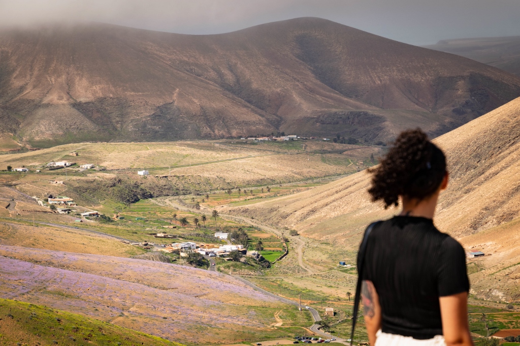 Panorama sur les paysages arides de Fuerteventura 