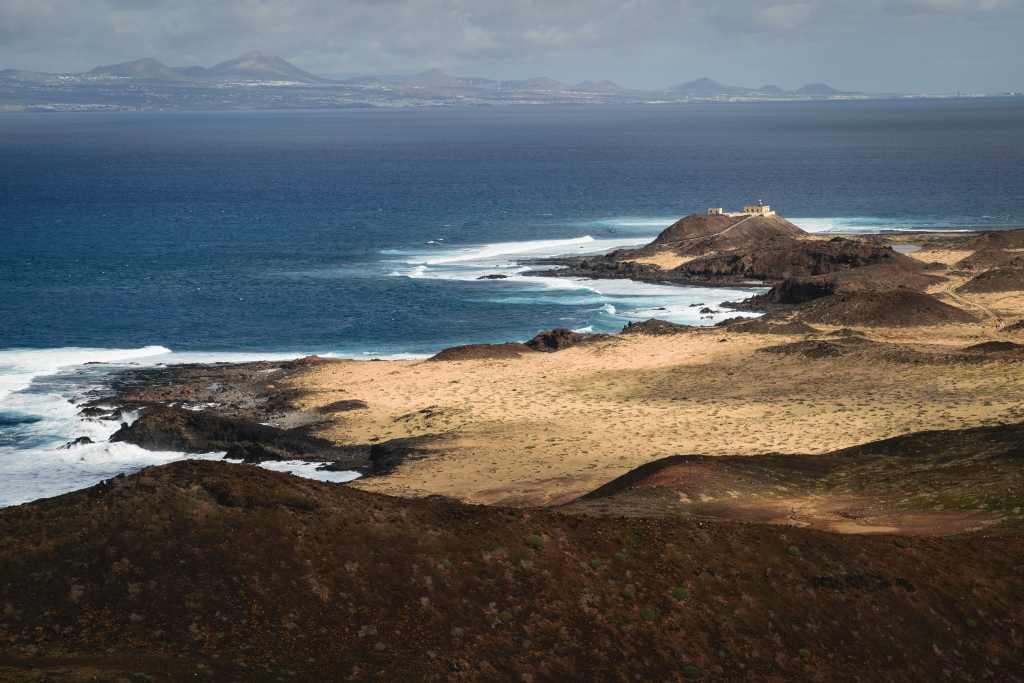Panorama sur le phare de l'île Lobos, Fuerteventura 